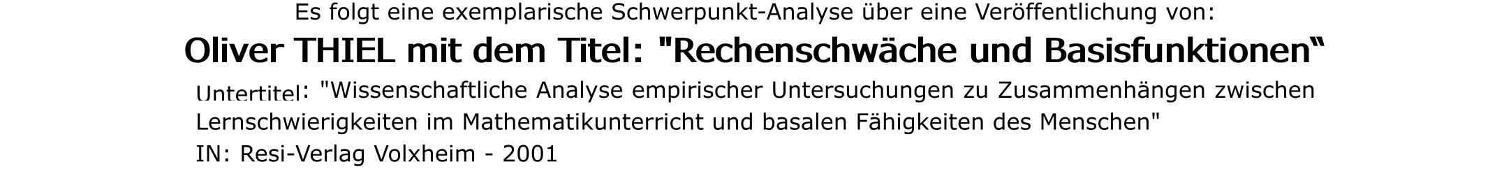 Es folgt eine exemplarische Schwerpunkt-Analyse